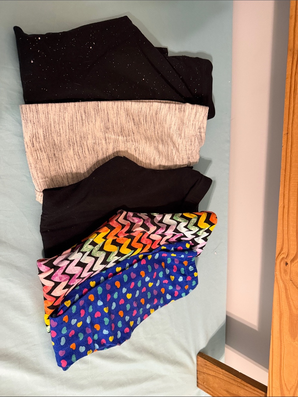 Kids Multicolor & Black Bottoms Pack - Soft Stretch Leggings
